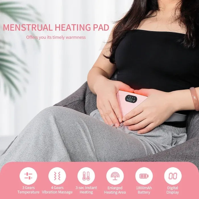 Period Cramp Relief Massager & Heating Pad for Period